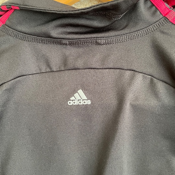 Adidas Women’s Full Zip Track Jacket Size S BLACK/Pink Stripes RN88387 CA40312 - Picture 10 of 11